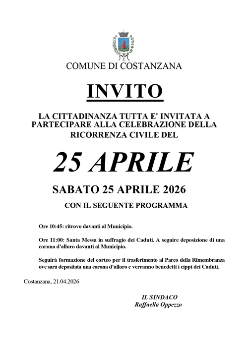 Celebrazione del 25 Aprile